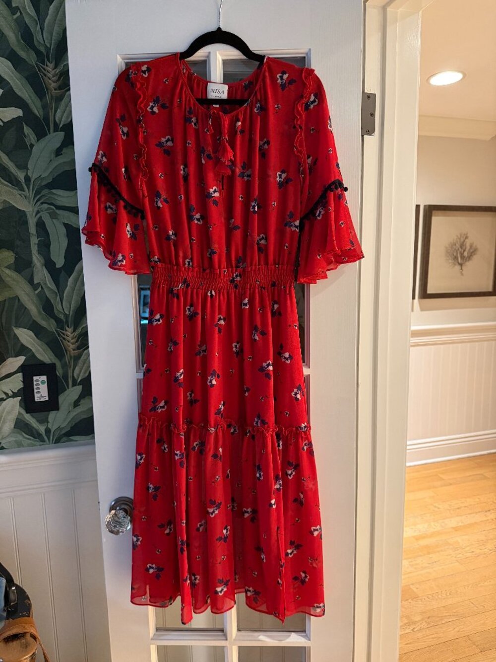 Red Misa Midi Dress